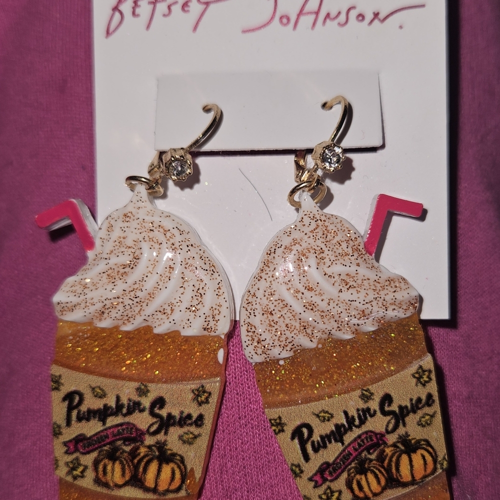 Betsey Johnson Pumpkin Spice Earrings